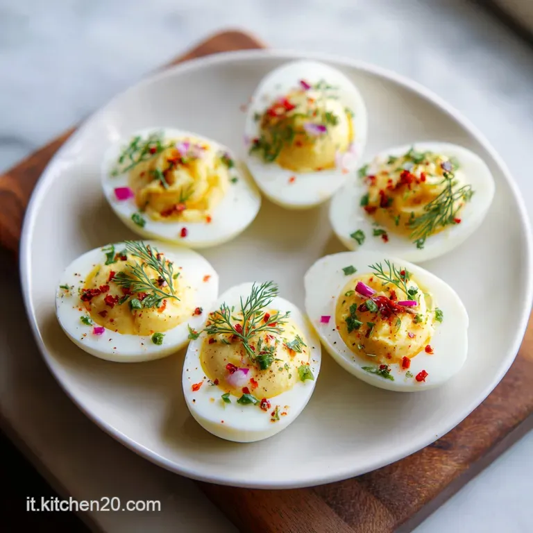 A neat arrangement of soft-boiled eggs, each cracked to show a creamy, golden center.
