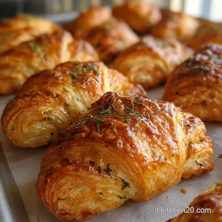 Elegant plate featuring a spiral of golden puff pastry twists, their savory filling peeking through the layers.