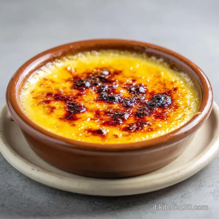 Individual terracotta ramekins of crema catalana topped with a delicate burnt sugar glaze.
