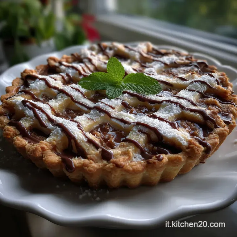 La Crostata Con Ricotta E Nutella Cremosa presentation