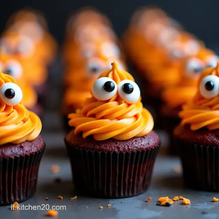 Cupcake di Halloween da Brivido Zucca Speziata e Ragnatele di Cioccolato