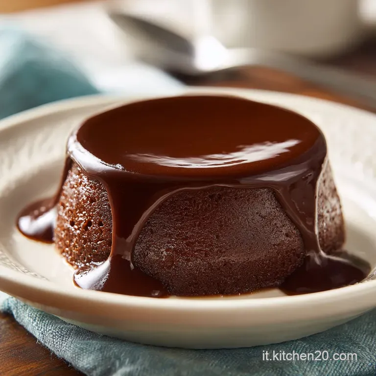 A small glass bowl holding a creamy chocolate dessert. Garnished with cocoa powder. It looks rich, decadent, and irresisti...