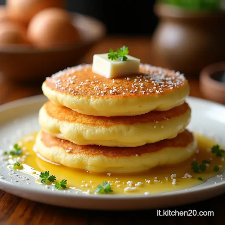 Fluffy Japanese Souffl&eacute; Pancakes presentation