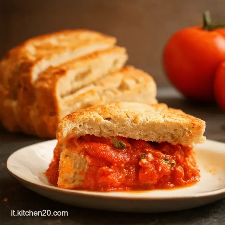 Focaccia Veloce Al Pomodoro E Origano presentation