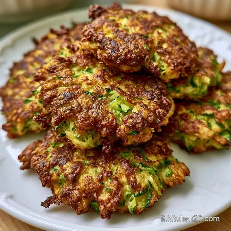 Frittelle rosolate disposte con cura su ceramica grigia, guarnite con una crema bianca e foglioline di menta fresca.