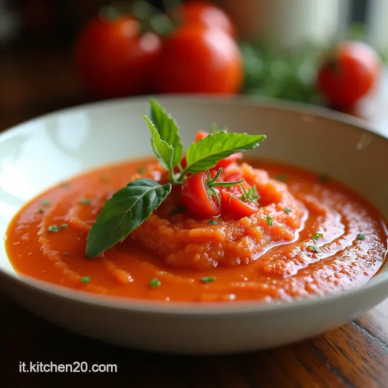 Gazpacho Rosso Classico Il Nettare Fresco Dellestate Spagnola presentation
