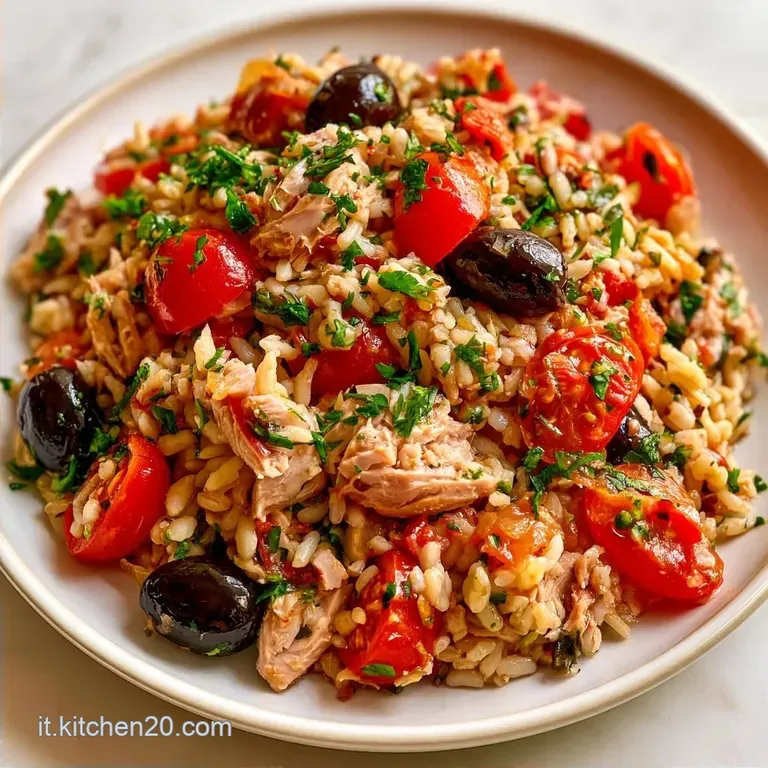 Insalata Di Riso Integrale con Tonno e Pomodorini