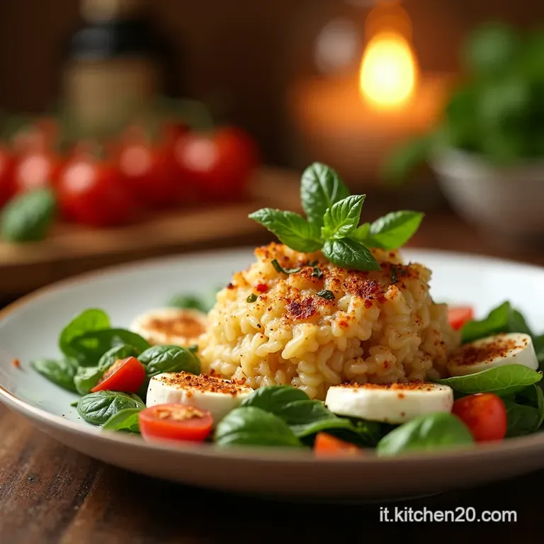 Insalata Estiva Con Mozzarelline Marinate presentation