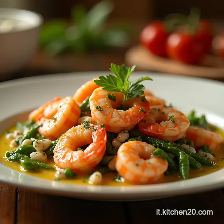 Lestate Nel Piatto Insalata Elegante Di Gamberi E Salmone Scottato Con Salsa Allo Yogurt Ed Erbe Aromatiche presentation