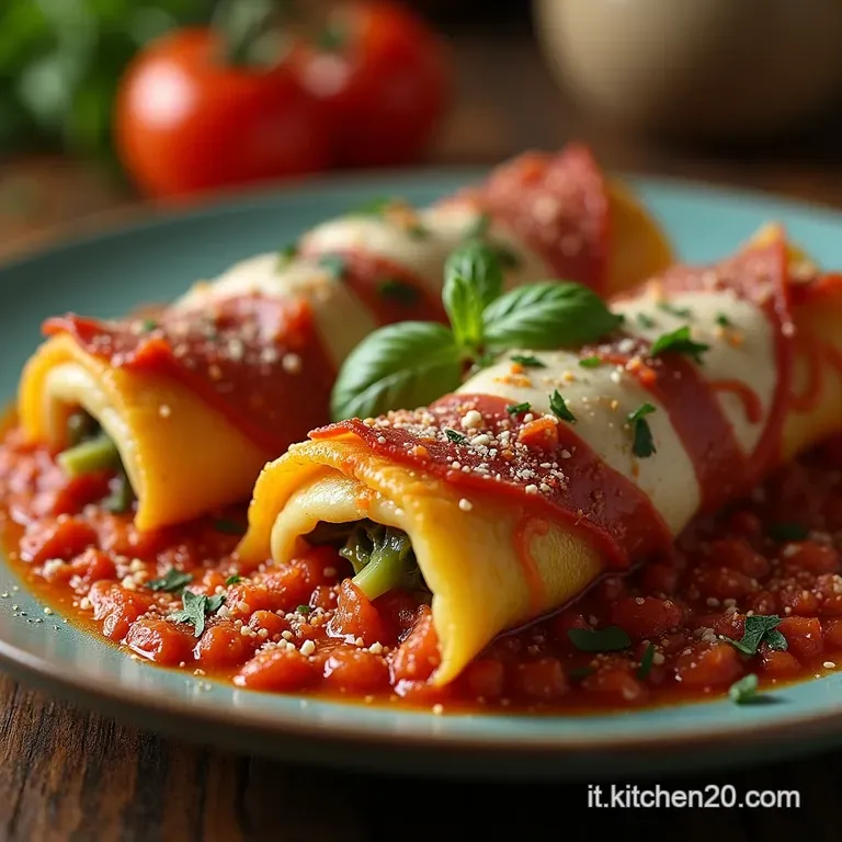 Involtini Di Melanzane Svelti in Padella Filanti Al Prosciutto E Provola Affumicata presentation