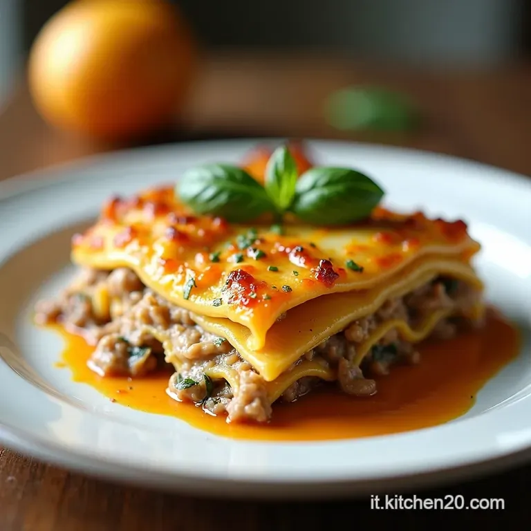 Lasagna di Zucca e Funghi con Besciamella di Anacardi
