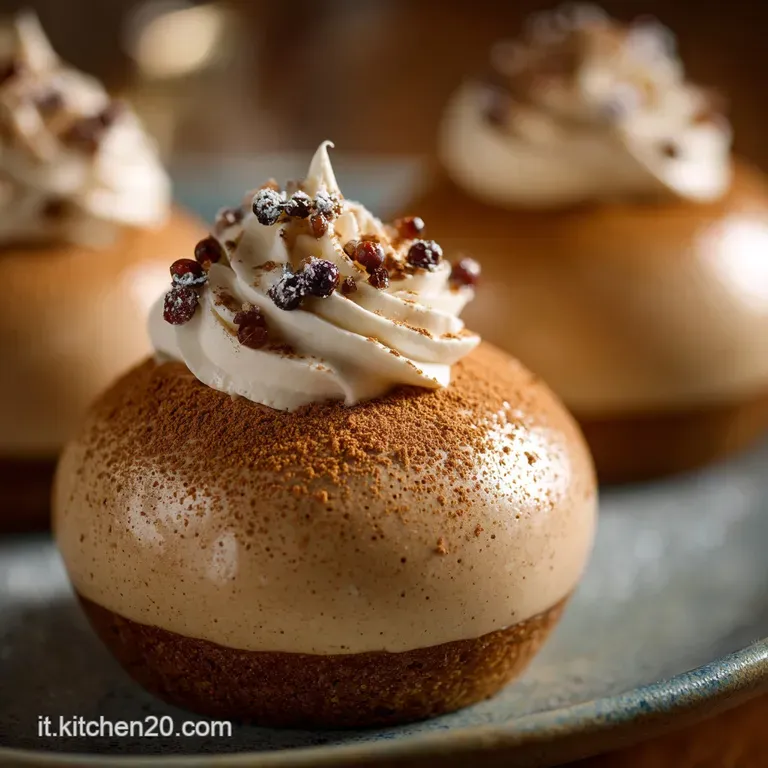 Gingerbread Latte Mousse Domes: Leleganza Del Dessert Natalizio Gourmet presentation