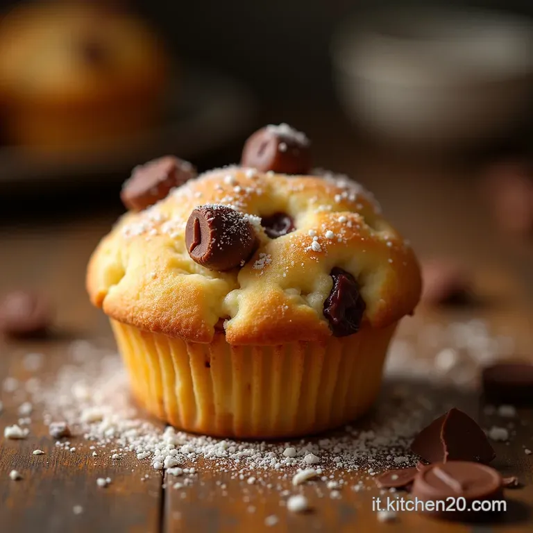 Muffin Nuvola I Pi&ugrave; Soffici Di Sempre Con Ricotta Fresca E Cioccolato Fondente presentation