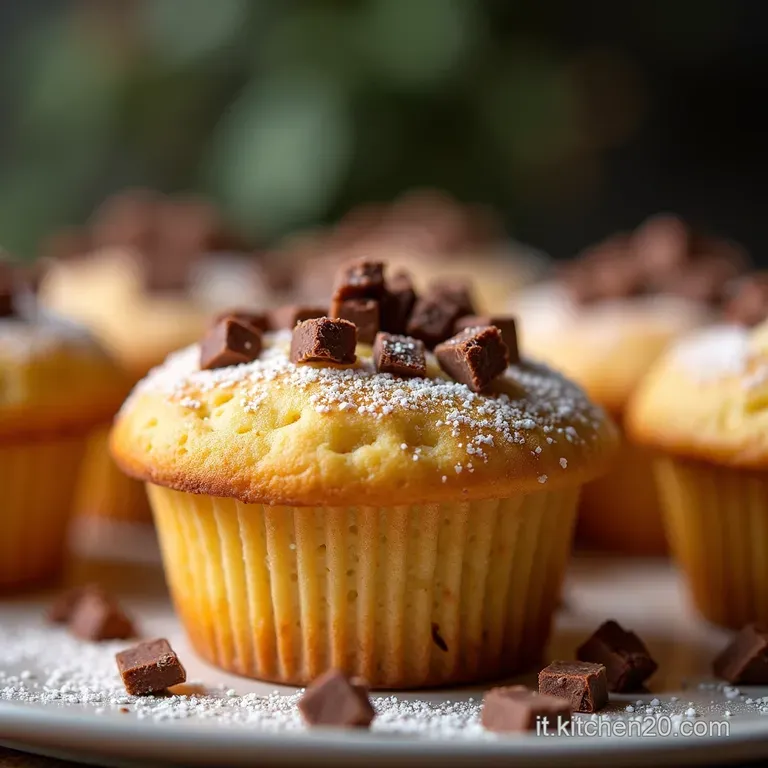 Muffin Nuvola I pi&ugrave; Soffici di Sempre con Ricotta Fresca e Cioccolato Fondente