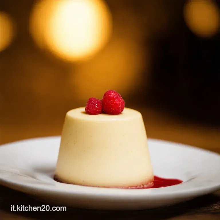 Panna Cotta Classica Con Salsa Ai Frutti Di Bosco presentation