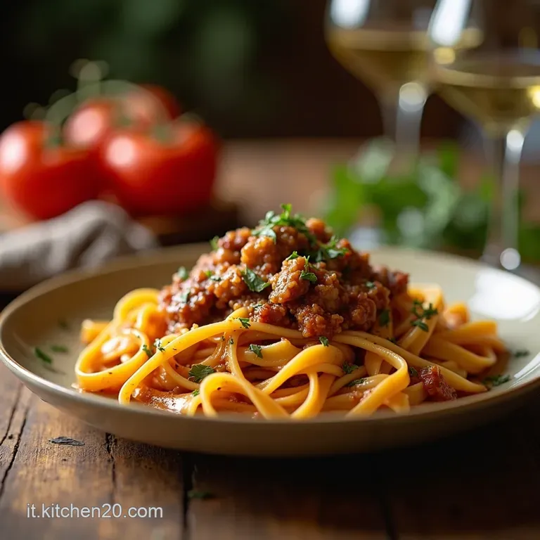 Pappardelle Al Rag&ugrave; Di Funghi presentation