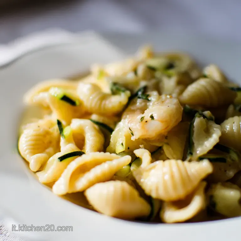 Pasta alla Nerone: Zucchine Gamberetti e un Tocco di Magia