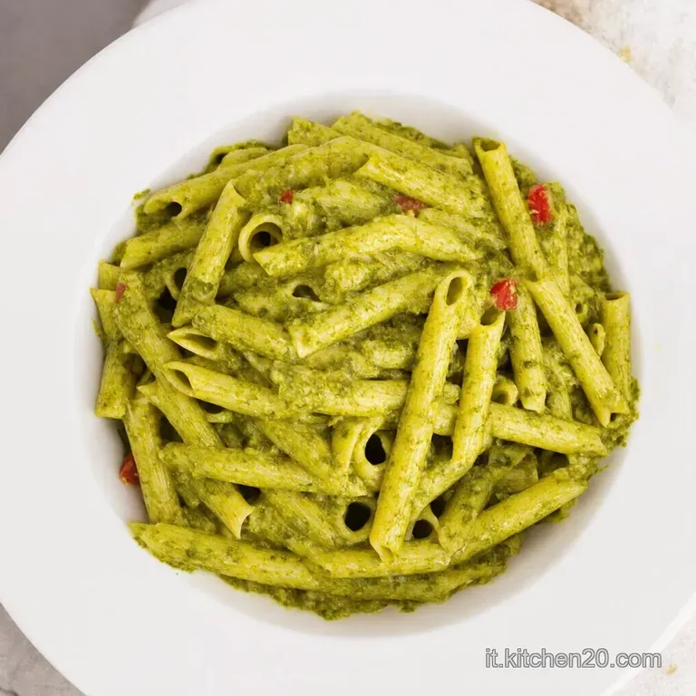 Pasta Integrale con Pesto di Pistacchi e Pomodorini Confit