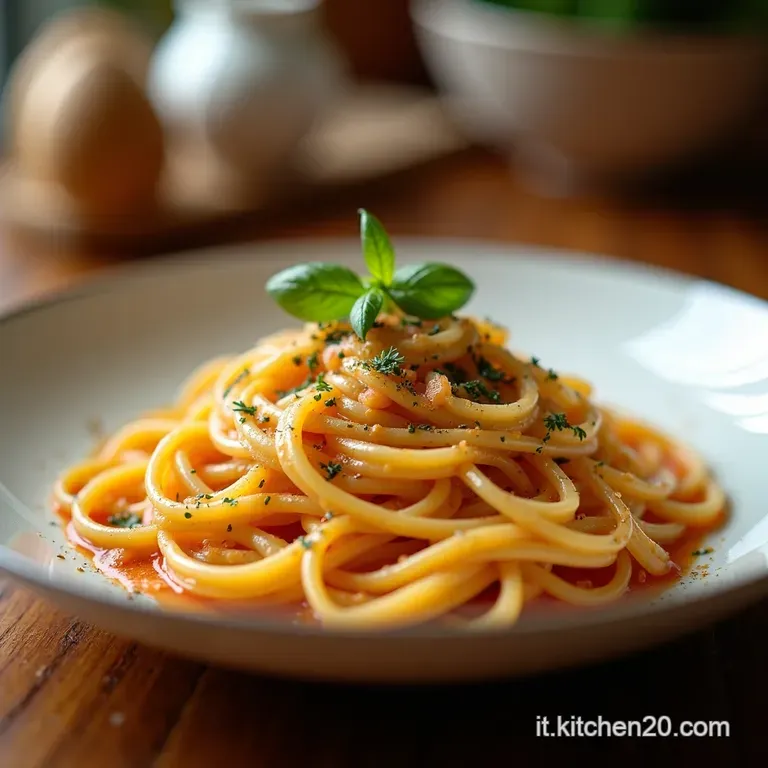 Pasta Tonnata Cremosa E Saporita presentation