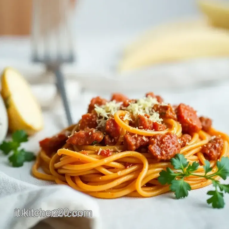 Pasta Zucca E Salsiccia: Autumnal Delight presentation