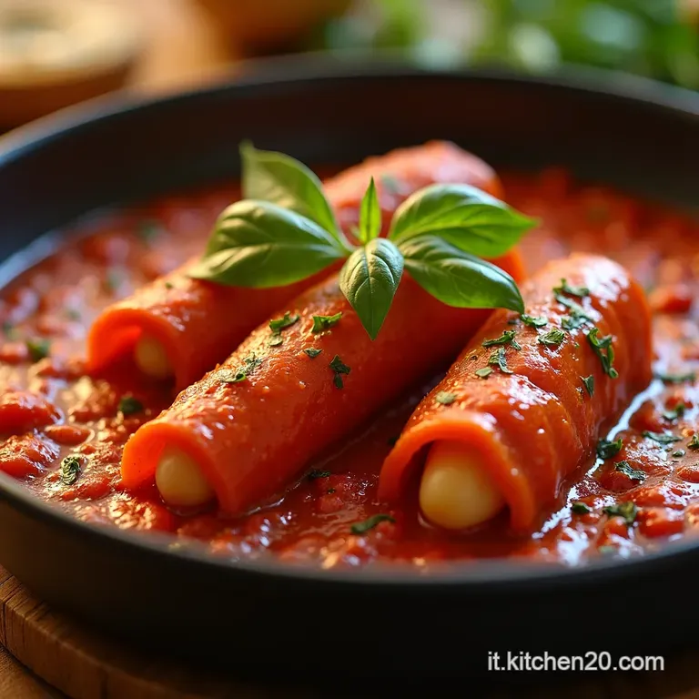 Peperoni Imbottiti Alla Napoletana Loro Rosso Senza Carne presentation