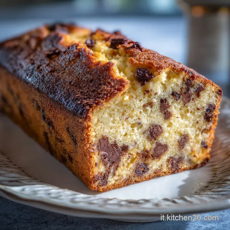 Plumcake con Gocce di Cioccolato Soffice