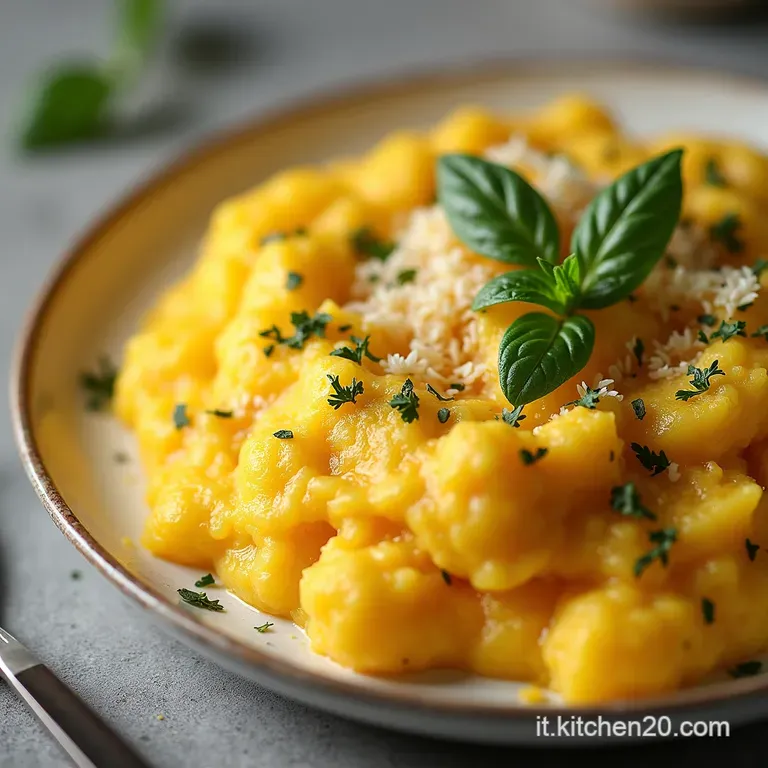 Polenta Cremosa Allonda con Aglio Confetti e Scaglie di Parmigiano