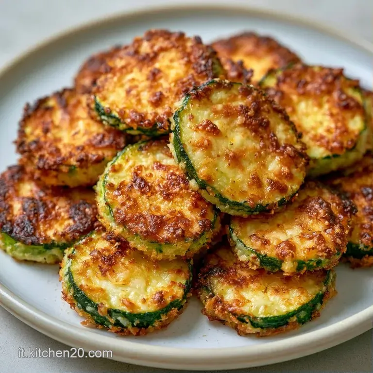 Polpette croccanti disposte con cura su un piatto moderno, contrasto tra il verde brillante e la crosticina ambrata.