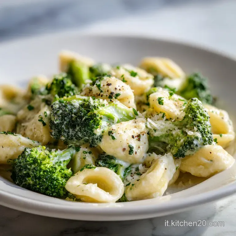 Elegant bowl of creamy broccoli soup, garnished with crunchy toasted breadcrumbs and a drizzle of olive oil, ready to be s...