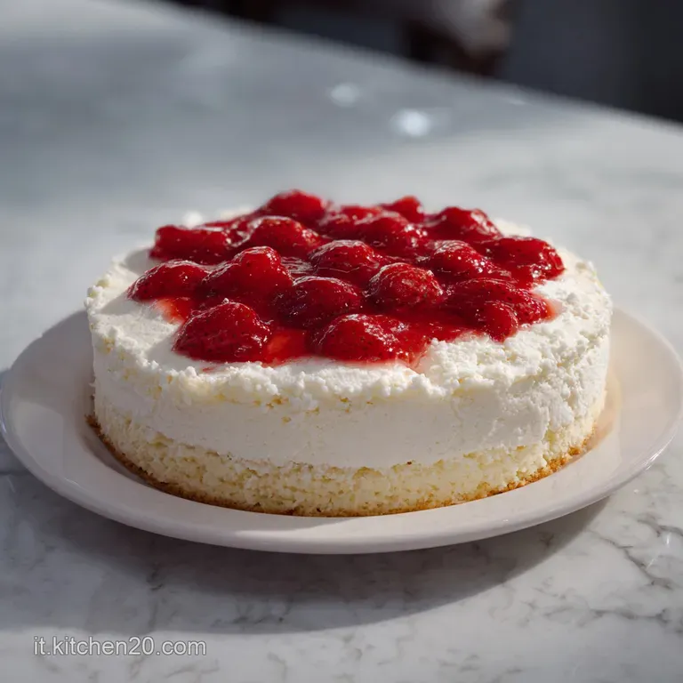 A slice of light, fluffy cake sits on a white plate, powdered sugar dusting its top, inviting simplicity & homemade goodness.