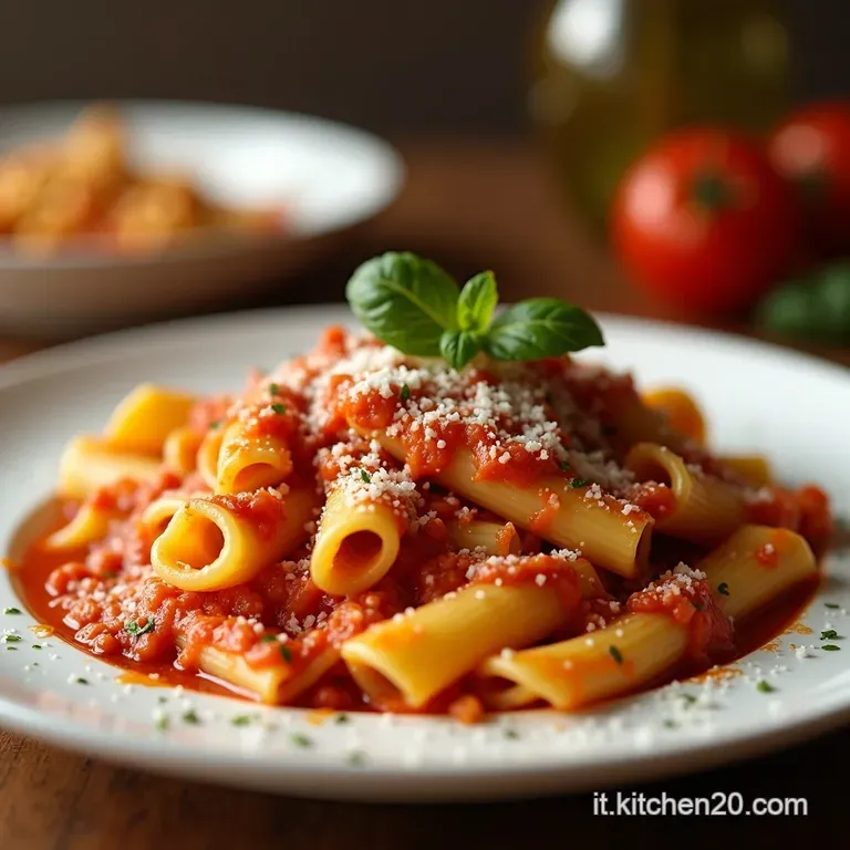 Rigatoni Allamatriciana La Ricetta Originale presentation