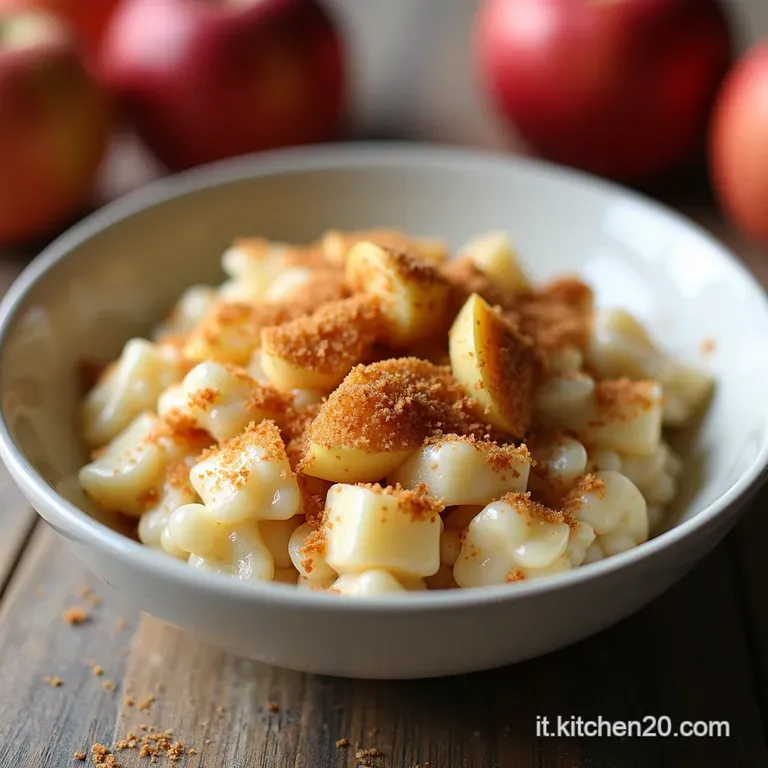 Risveglio Dorato Porridge Cremoso alla Vaniglia con Mele al Dulce de Leche