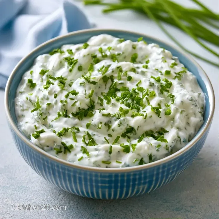 Piccola ciotola in ceramica con crema bianca liscia e vellutata, decorata con foglioline di menta e pepe nero macinato.