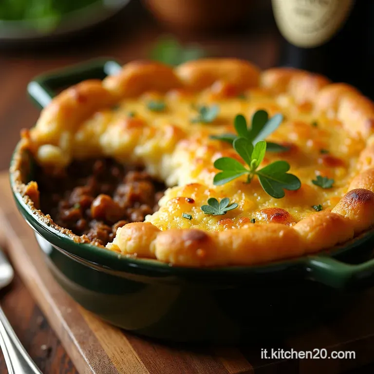 Shepherds Pie Alla Guinness presentation