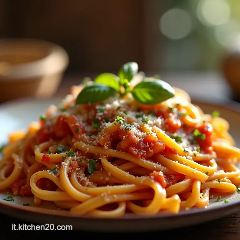 Spaghetti Alla San Giuannidde Puglia on a Plate presentation