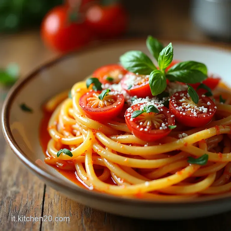 Spaghetti Allestate Burrata Pomodori Secchi E Noci presentation