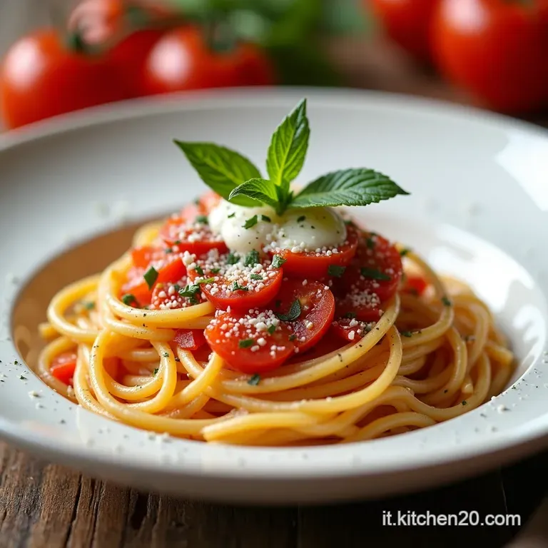 Spaghetti allEstate Burrata Pomodori Secchi e Noci