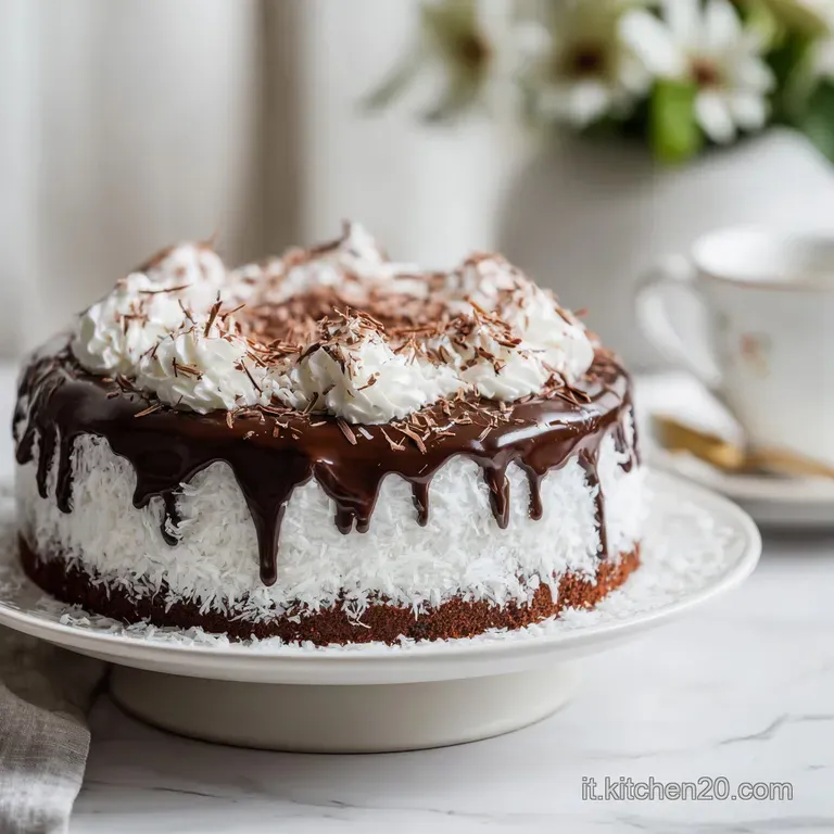 A slice of moist, tender cake dusted with powdered sugar, beside fresh berries.
