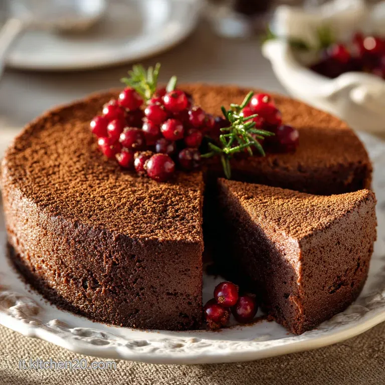 Torta Di Natale Senza Farina: Il Capolavoro Fondente Alle Nocciole presentation