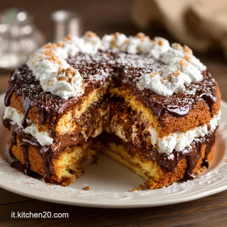 Torta Moretto Labbraccio Goloso Di Nutella E Panna presentation