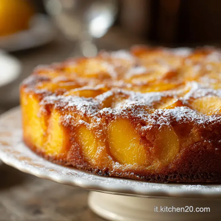 Torta Soffice Pesche E Mandorle Larmonia Destate Facile E Veloce presentation