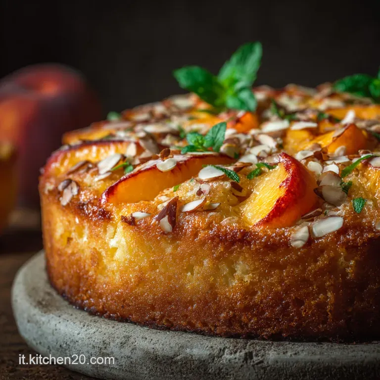Torta soffice pesche e mandorle larmonia destate facile e veloce
