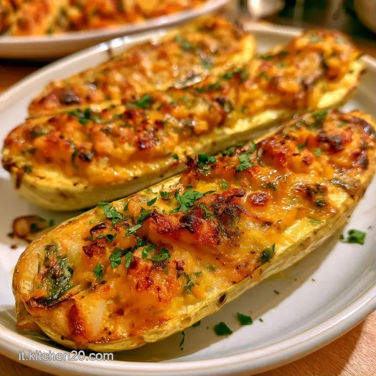 Fetta di zucca morbida e arancione su piatto bianco, guarnita con prezzemolo fresco e un filo d'olio lucido.