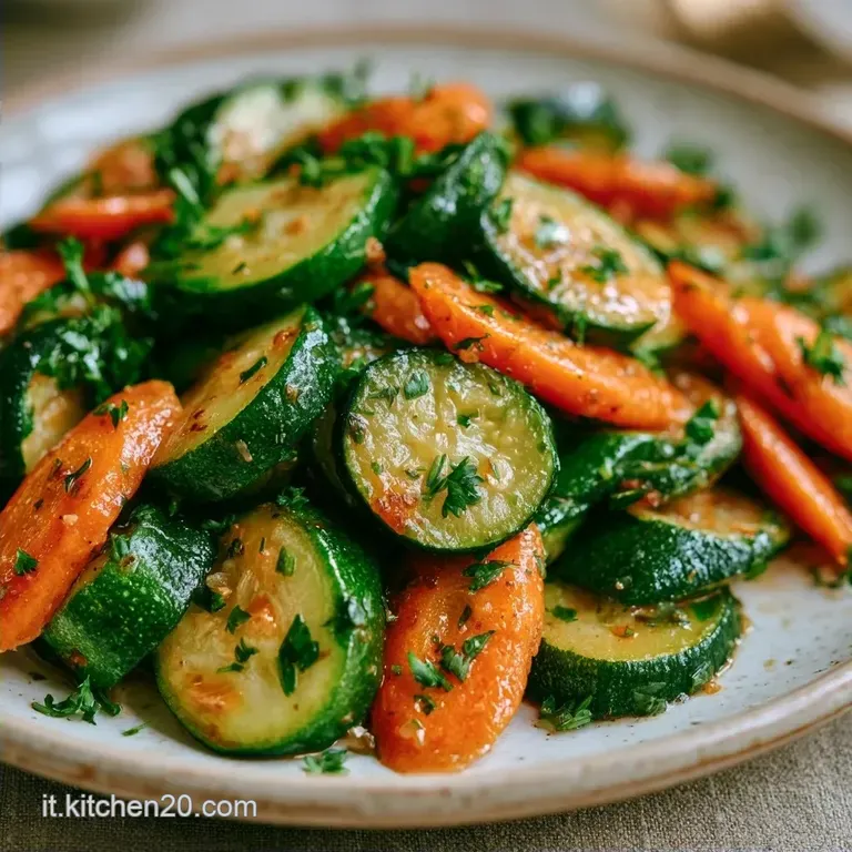 Zucchine e Carote con Cipolla Bianca
