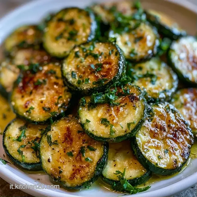 Zucchine tenere e lucide disposte con cura in un piatto bianco, illuminate da una luce naturale che esalta il verde.