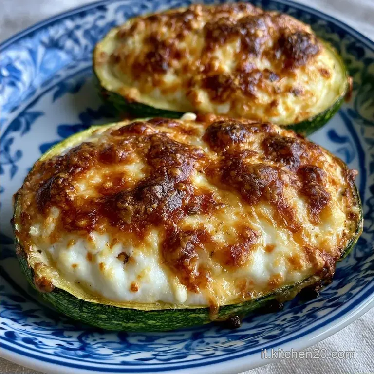 Zucchine Tonde Ripiene Vegetariane con Ricotta
