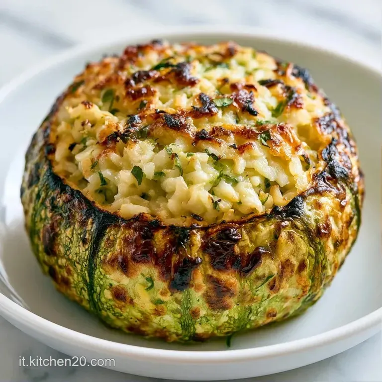 Zucchine tonde su piatto bianco, guarnite con prezzemolo fresco e un filo d'olio lucido che esalta il verde intenso.