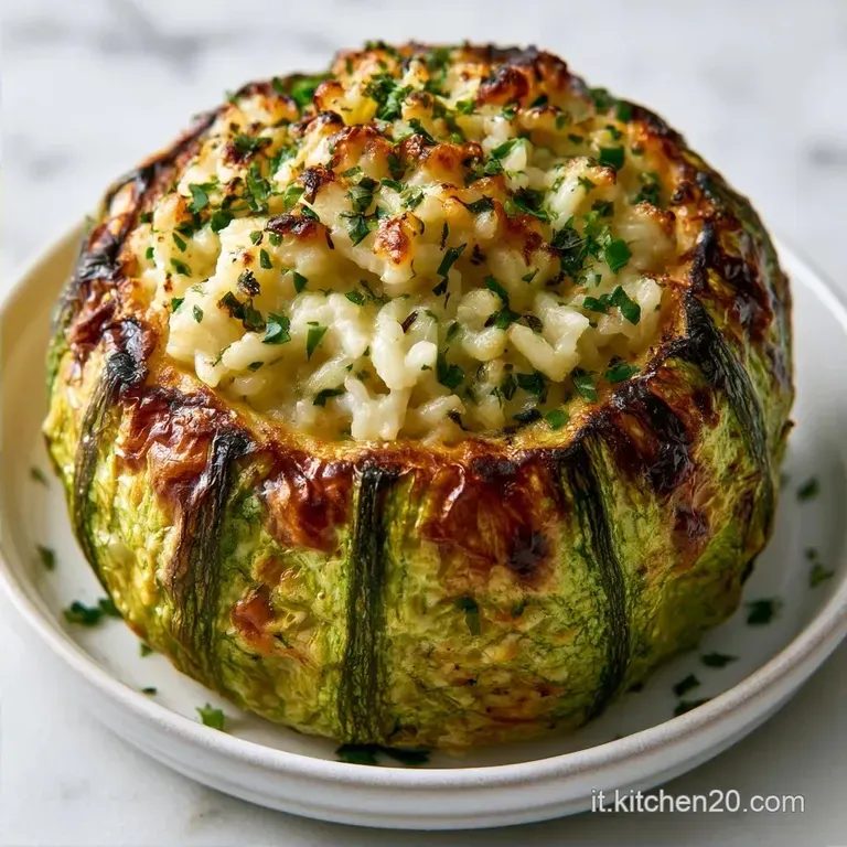 Zucchine Tonde Ripiene Di Riso con Arborio