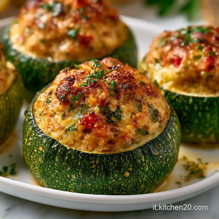 Zucchine Tonde Ripiene Tonno in 45 Minuti