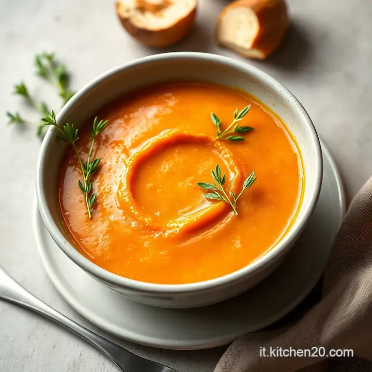 Zuppa Di Carote Allo Zenzero Arrosto presentation